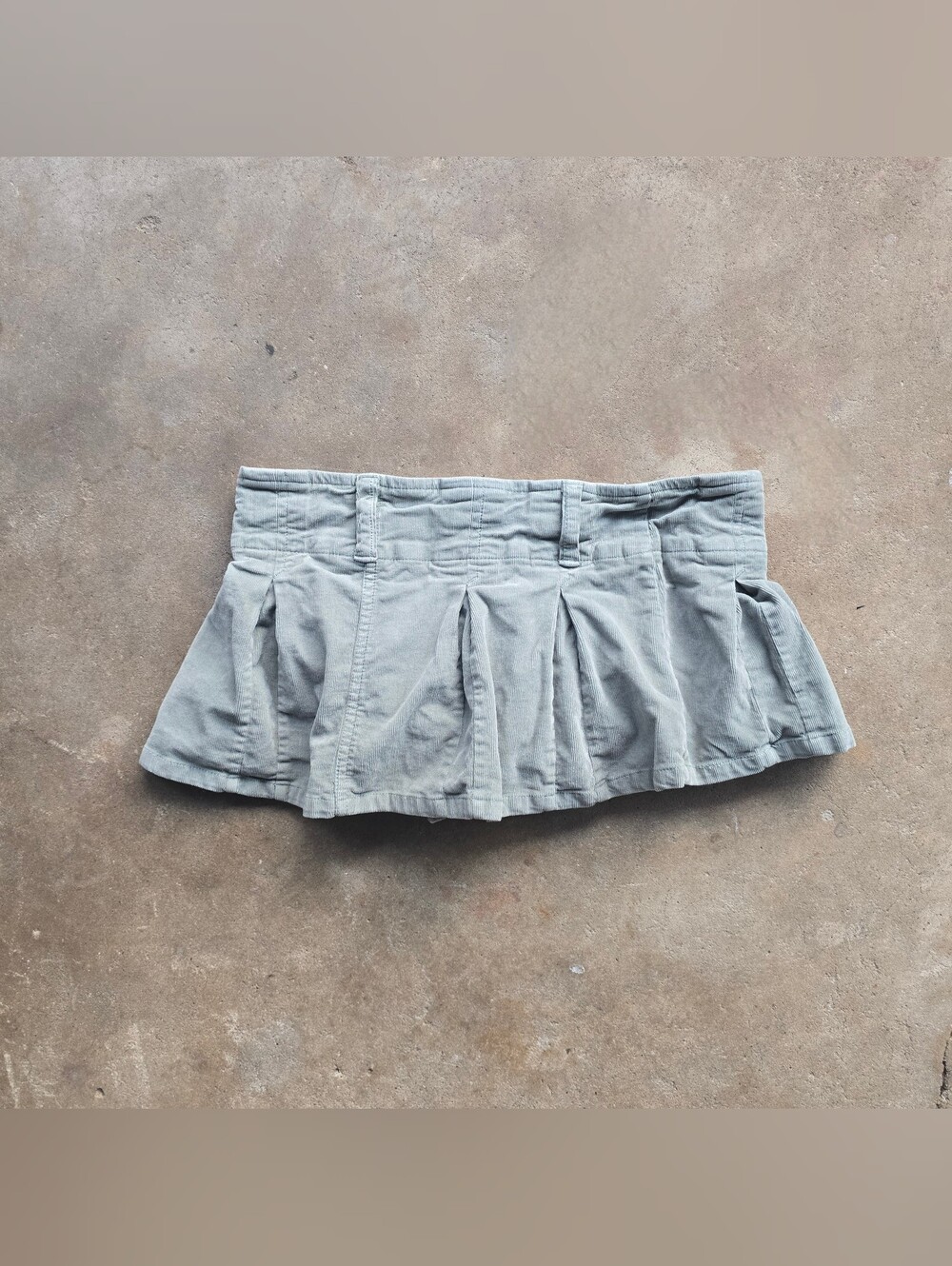 Free People Corduroy Pleated Micro Mini Skirt Skort Y2K Indie Sleaze Size 4